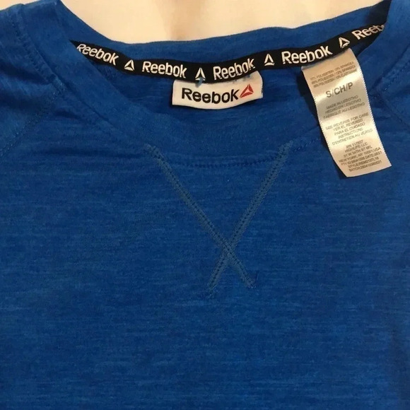 Boys size sm Reebok long sleeve athletic top blue - Picture 4 of 6